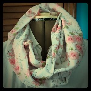 Vintage fabric infinity scarf
